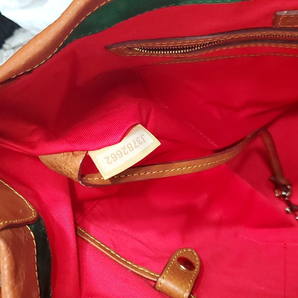 Dooney & Bourke Florentine Natural Toggle Whipstitch Bucket Bag - Picture 8 of 9